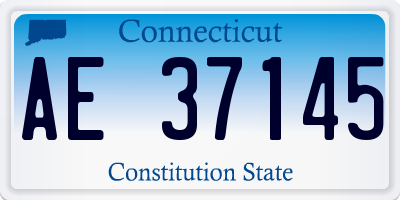 CT license plate AE37145