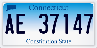 CT license plate AE37147