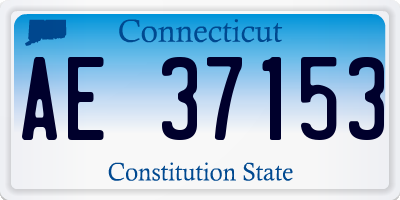 CT license plate AE37153