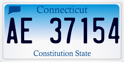 CT license plate AE37154