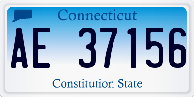 CT license plate AE37156