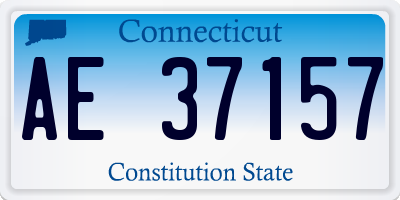 CT license plate AE37157