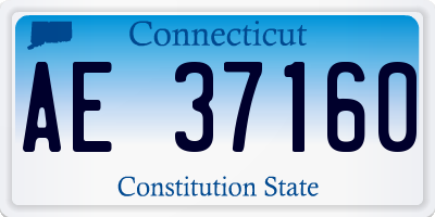 CT license plate AE37160