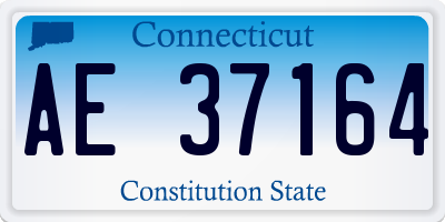 CT license plate AE37164