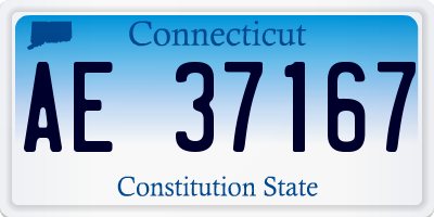CT license plate AE37167
