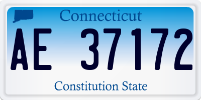 CT license plate AE37172