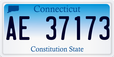 CT license plate AE37173