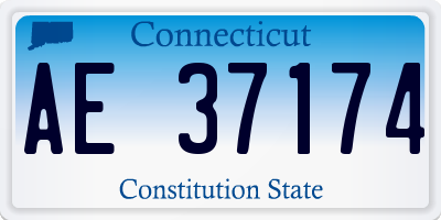 CT license plate AE37174