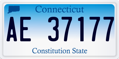 CT license plate AE37177