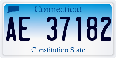 CT license plate AE37182