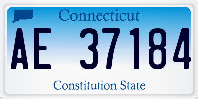 CT license plate AE37184