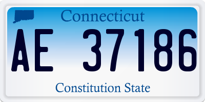 CT license plate AE37186
