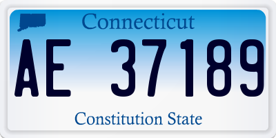 CT license plate AE37189