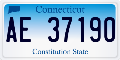 CT license plate AE37190