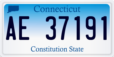CT license plate AE37191