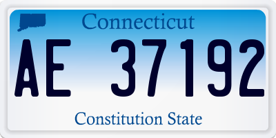 CT license plate AE37192