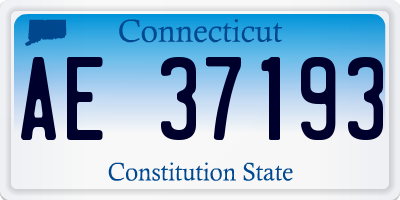CT license plate AE37193