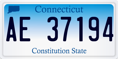 CT license plate AE37194