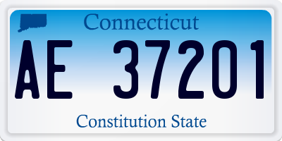 CT license plate AE37201