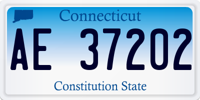 CT license plate AE37202