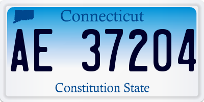 CT license plate AE37204
