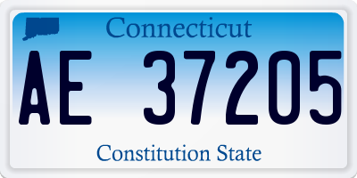 CT license plate AE37205