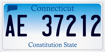 CT license plate AE37212