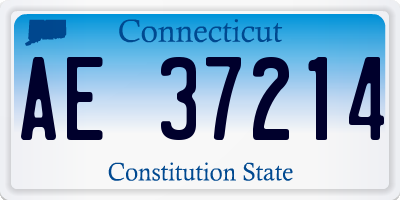 CT license plate AE37214