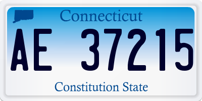 CT license plate AE37215