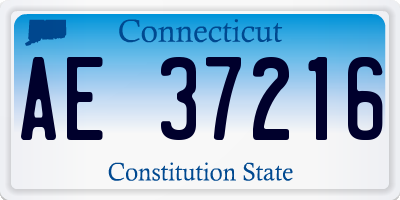 CT license plate AE37216