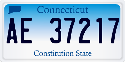 CT license plate AE37217