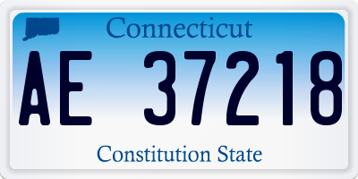 CT license plate AE37218