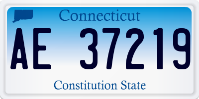 CT license plate AE37219