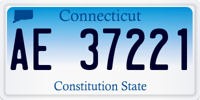CT license plate AE37221