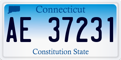 CT license plate AE37231