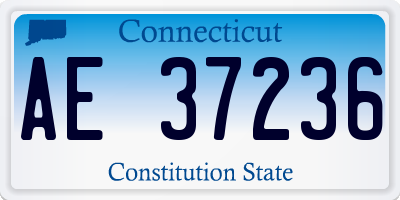 CT license plate AE37236