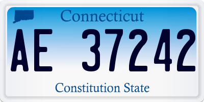 CT license plate AE37242