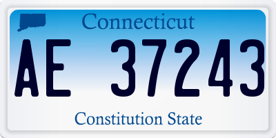 CT license plate AE37243