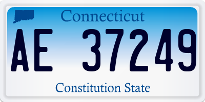 CT license plate AE37249