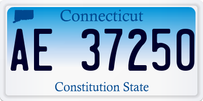 CT license plate AE37250