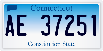 CT license plate AE37251