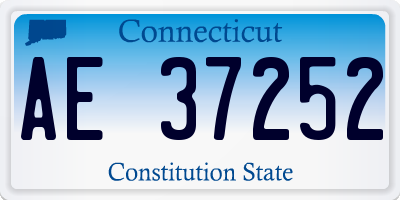 CT license plate AE37252