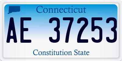CT license plate AE37253