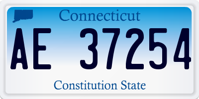 CT license plate AE37254
