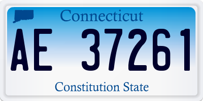 CT license plate AE37261
