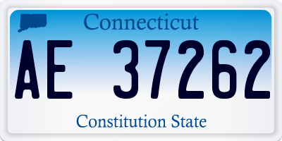 CT license plate AE37262