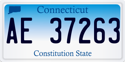 CT license plate AE37263