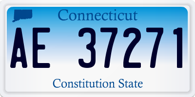 CT license plate AE37271