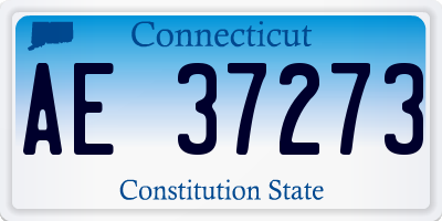 CT license plate AE37273