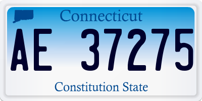 CT license plate AE37275